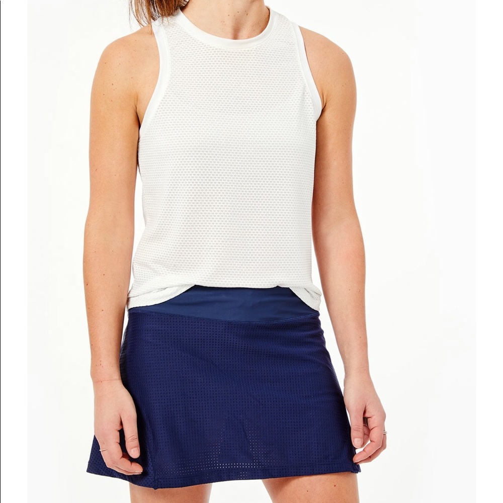 Addison Bay Everyday Tank White Mesh NWT